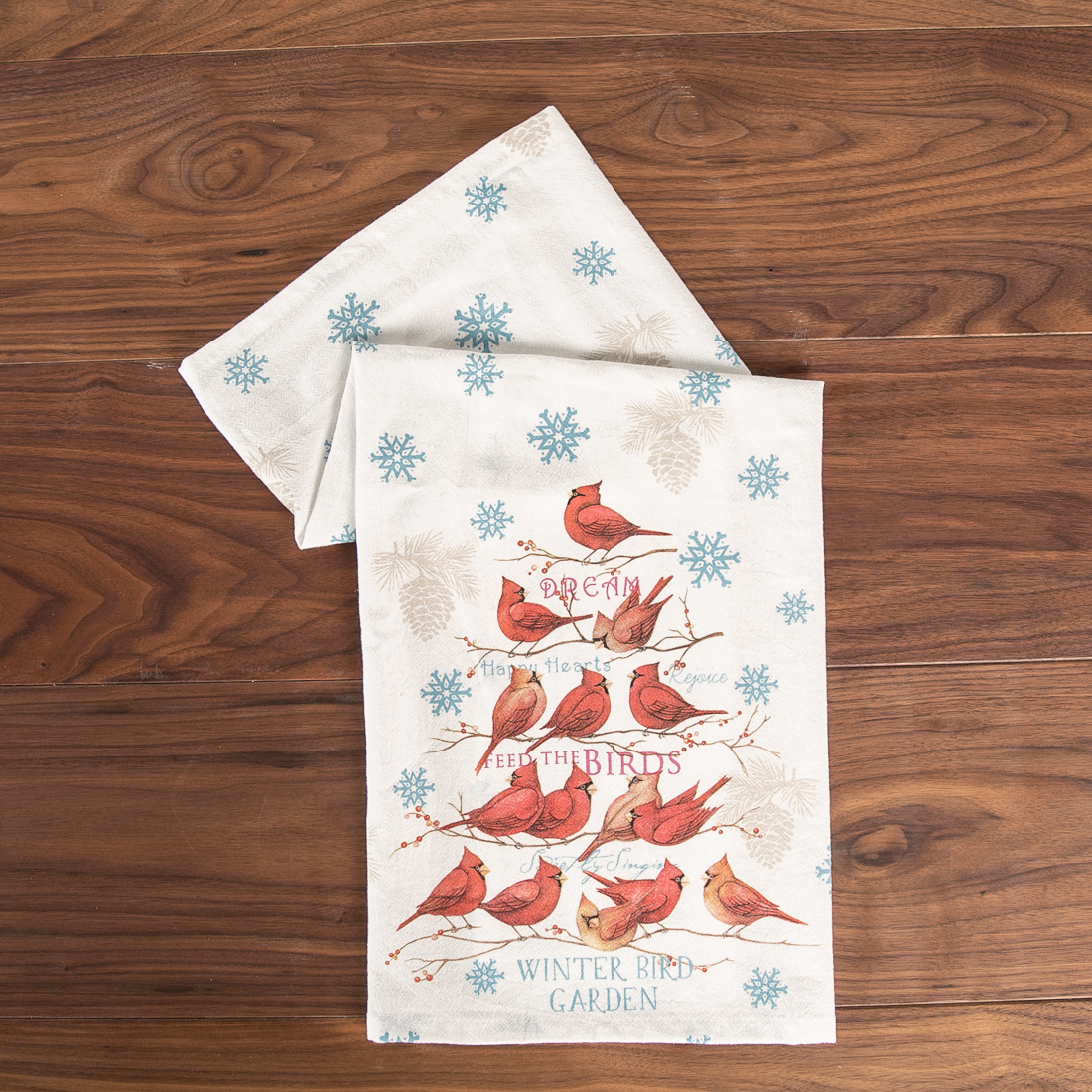 Winter Cardinal Flour Sack Towel Cracker Barrel