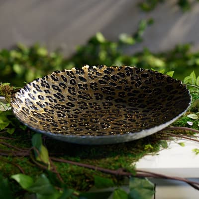 Leopard Pattern Glass Bowl