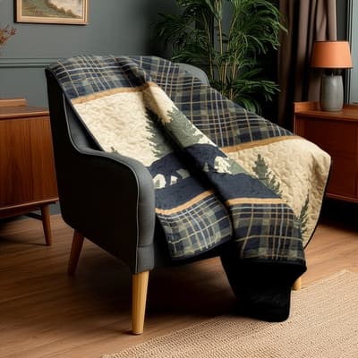 Bear Walk Plaid Throw by Donna Sharp