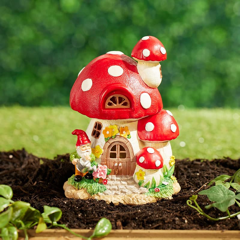 Lighted Mushroom Fairy House - Cracker Barrel Lighted Mushroom Fairy House - Cracker Barrel