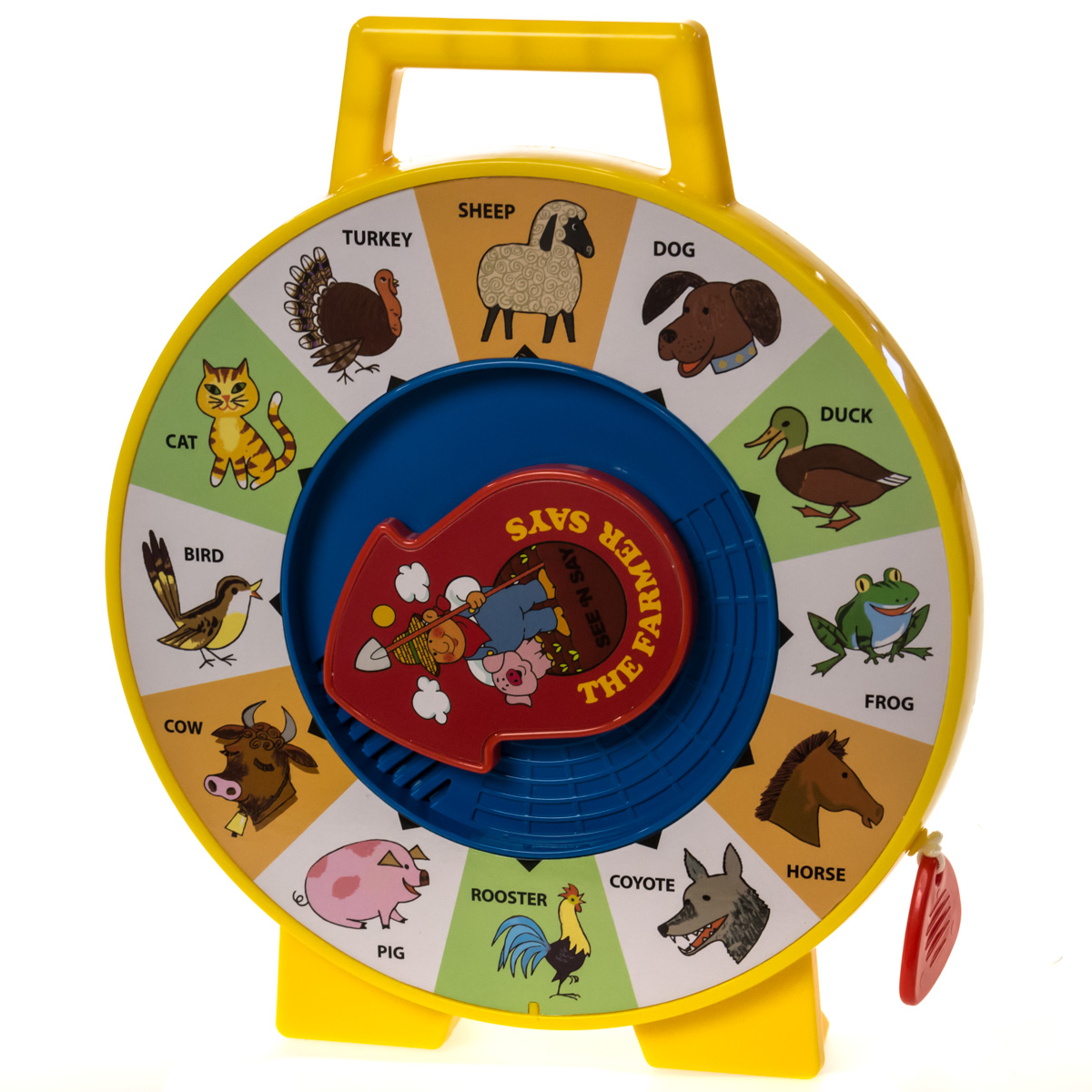 Farm animal store pull string toy