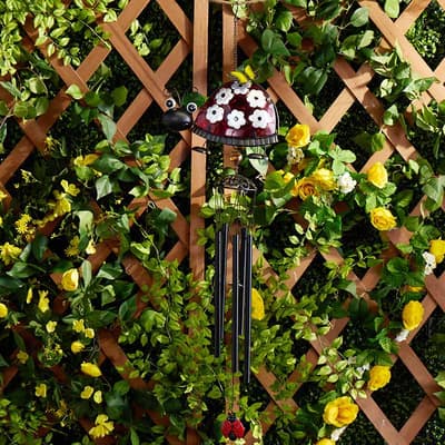 Solar Ladybug Wind Chime