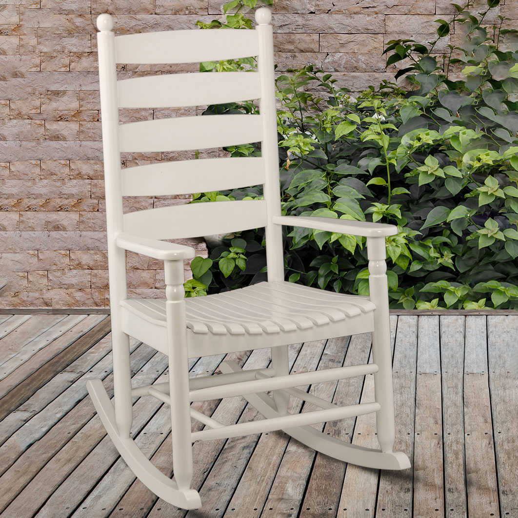 ladderback rocker  white