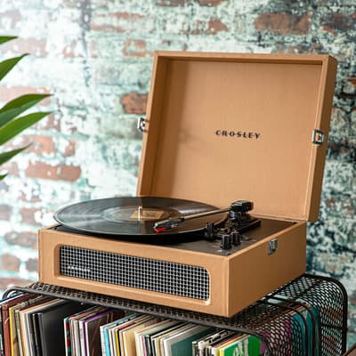 Voyager Bluetooth Vinyl Record Player - Tan