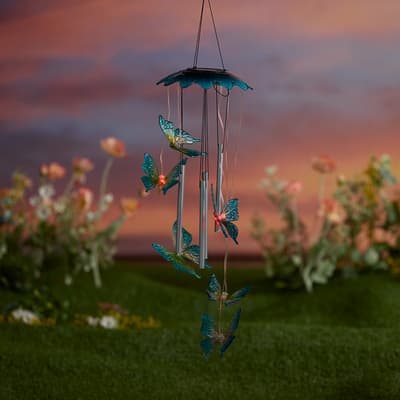 Solar Butterflies Wind Chime