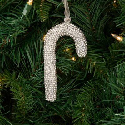 Jeweled Candy Cane Ornament