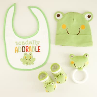 Infant Toadally Adorable 4 Piece Frog Set