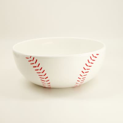 Ceramic Baseball Serving Bowl