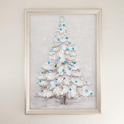 Jeweled Christmas Tree Wall Frame