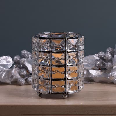 Jeweled Candle Holder with LED Candle