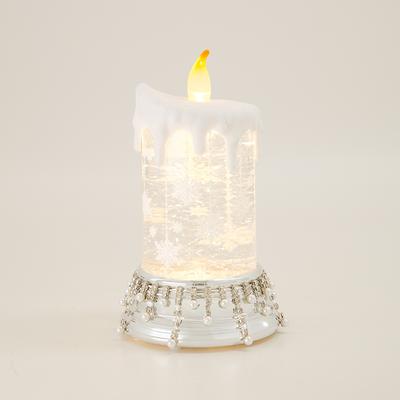 LED Small Candle Glitter Globe