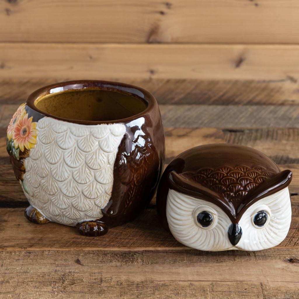 Mid Century Owl Cookie Jar - Cracker Barrel