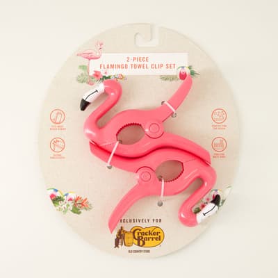 Flamingo Towel Clips Set of 2