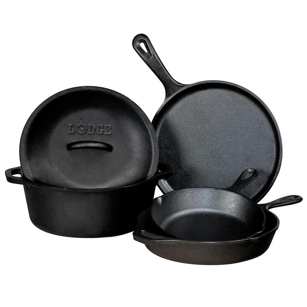 Lodge 5-Piece Cast Iron Cookware Set - Cracker Barrel