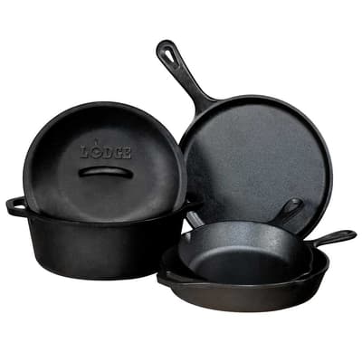 Lodge &amp;reg; 5-Piece Cast Iron Cookware Set