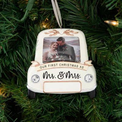 Mr. and Mrs. Photo Frame Ornament