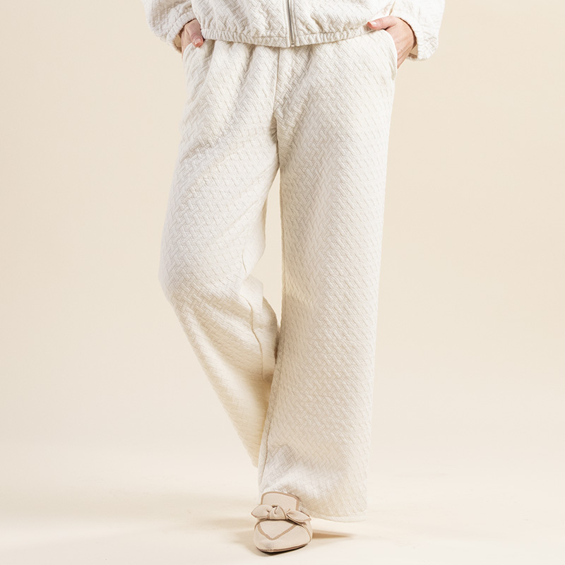 Ivory Textured Knit Pants - Cracker Barrel