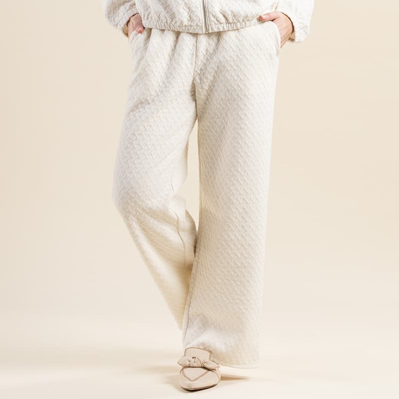 In Pants Crochet Adia Supply Z ivory PANTS KNIT ROCHELLE TOÉ】LA 【THE Ivory Dress Red | パンツ