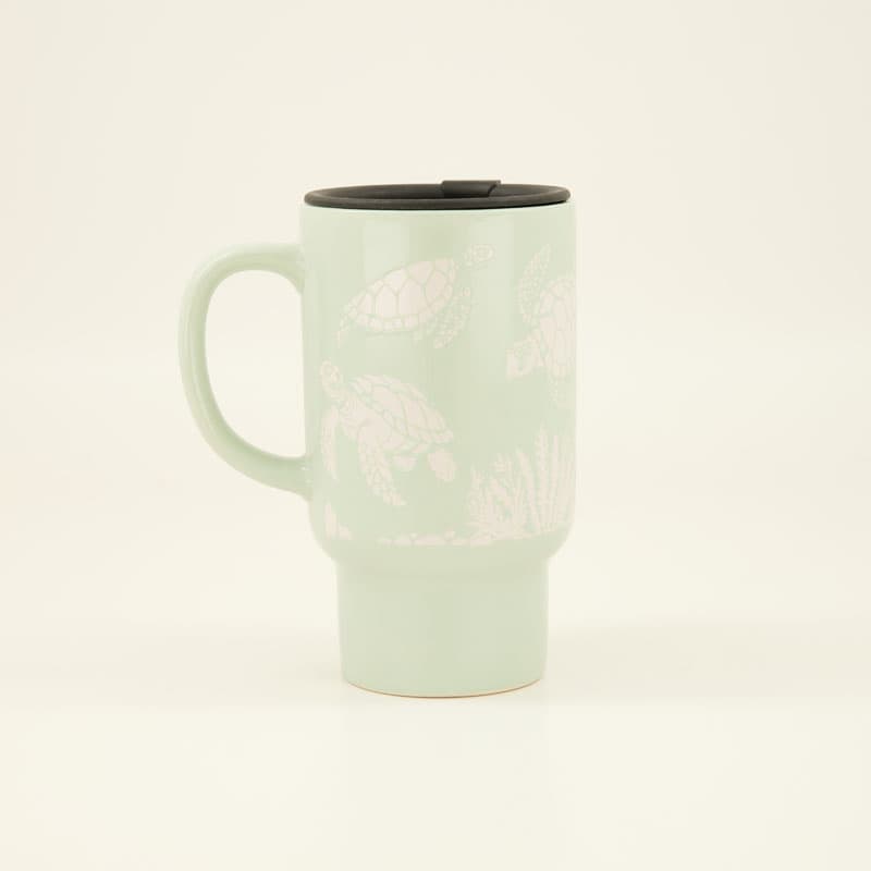 10 oz double wall glass coffee mug with lid Double Wall Mug main image 0