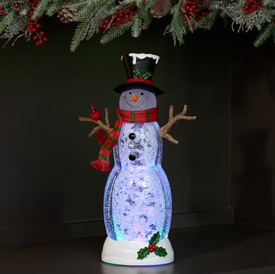 Snowman Glitter Globe with Adapter