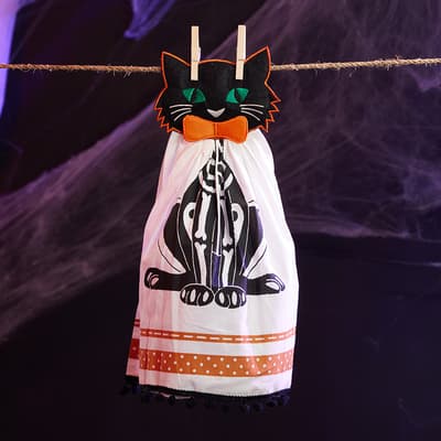 Halloween Cat Kitchen Towel