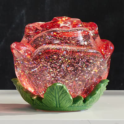 Acrylic Rose Glitter Globe