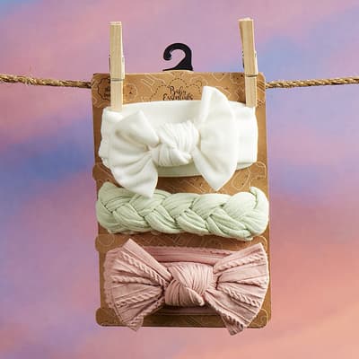 Infant 3 Pack Texture Solid Headbands