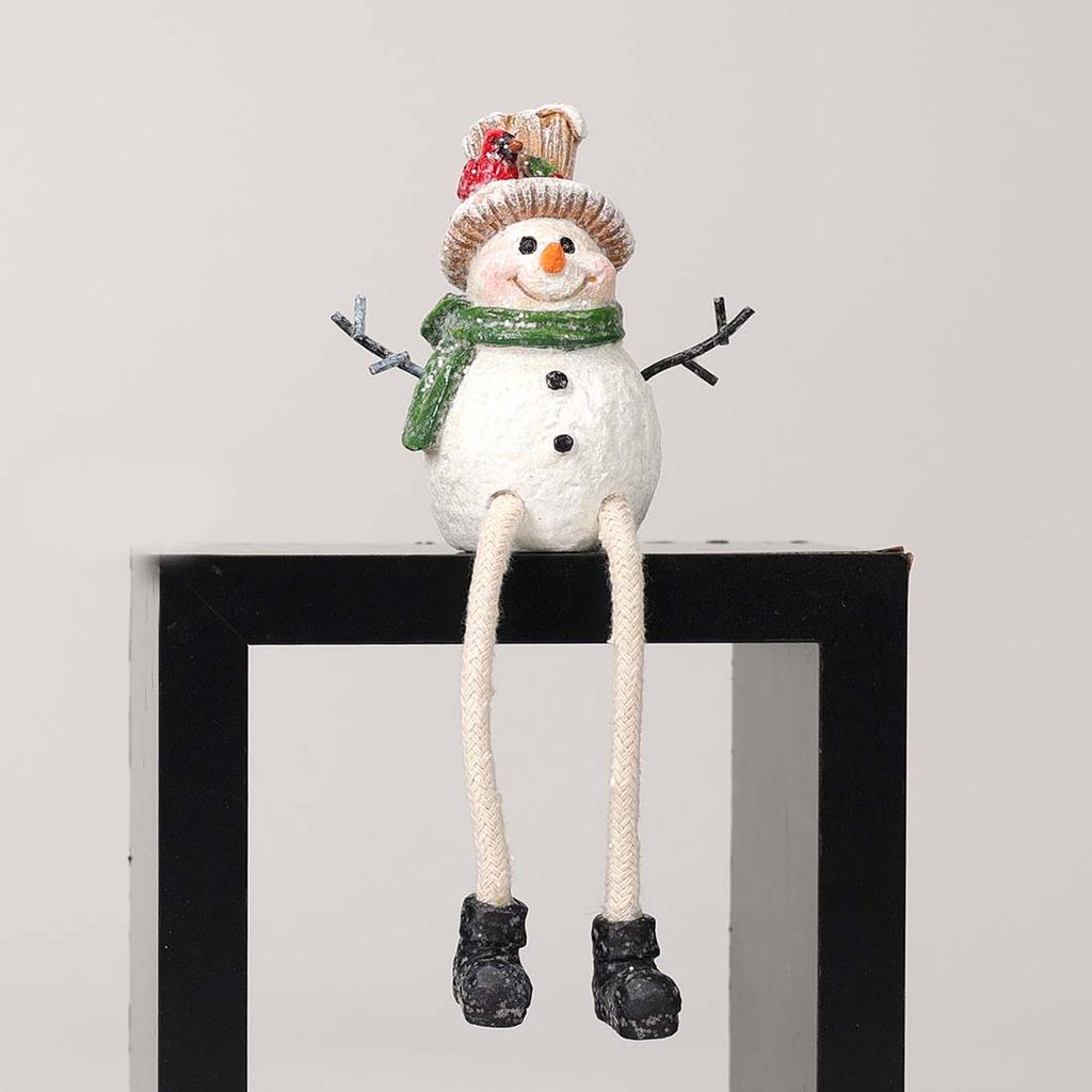 Standing Snowman Decor with scarf &top hat table/ shelf sitter 7