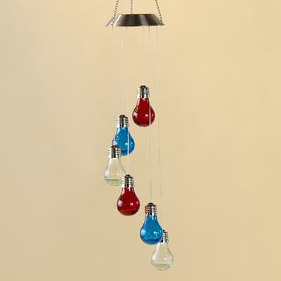 Solar Cracked Glass Bulb Wind Chime