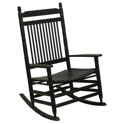 Jumbo Slat Rocking Chair - Black