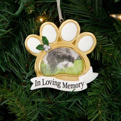 Dog Paw Photo Frame Ornament