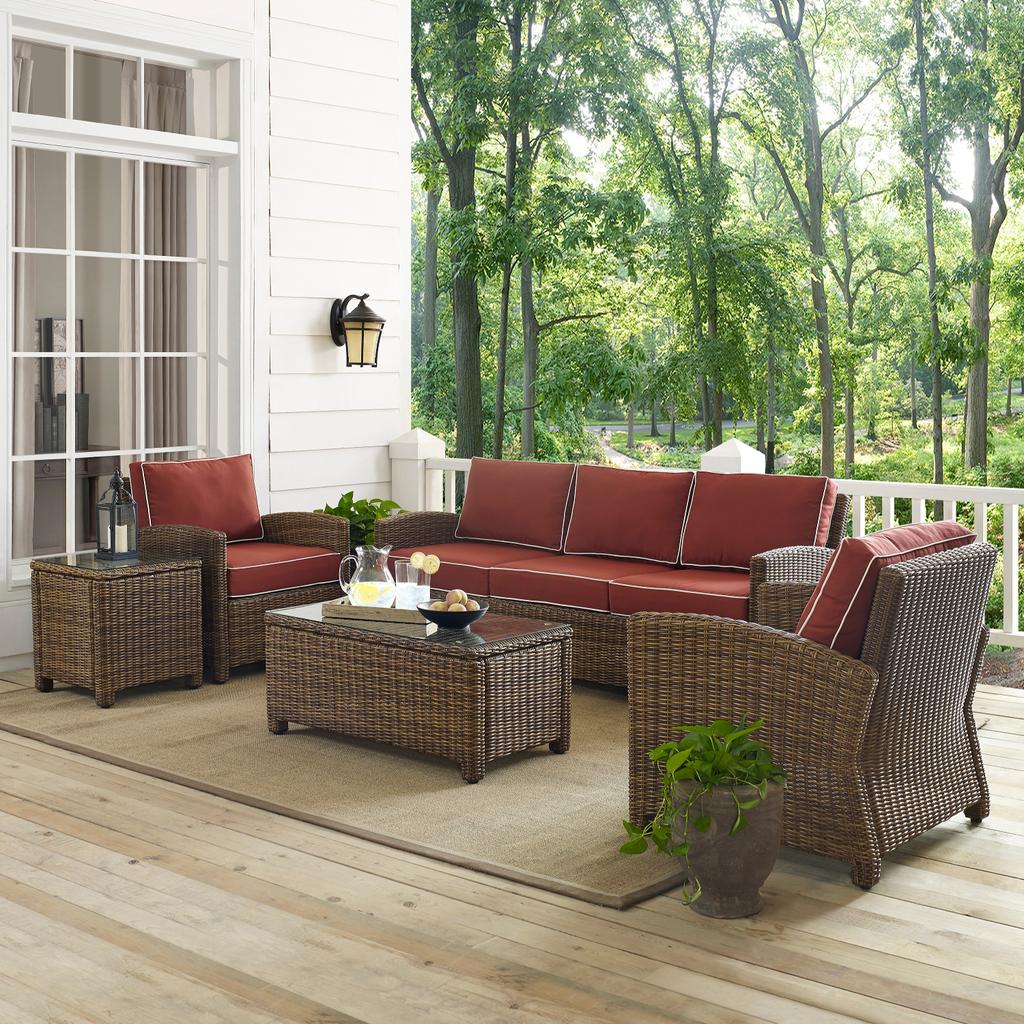 5 piece best sale wicker patio set