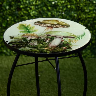 Mushroom Glass Side Table