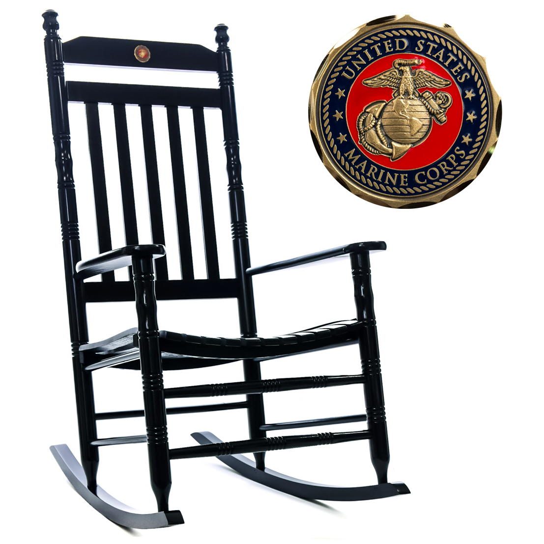 Marine corps store rocking chair