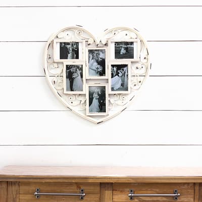 Metal Heart Wall Photo Frame