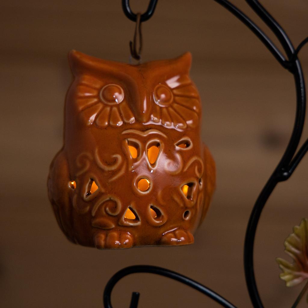 Vintage ceramic newest hanging light owl