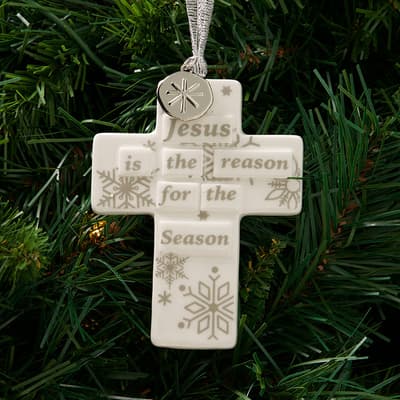 Ceramic Cross Ornament