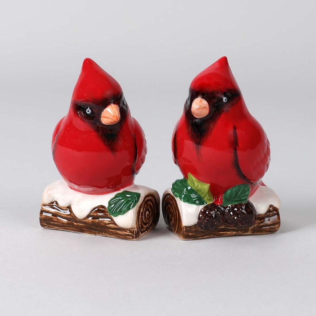 Stackable Cardinal Salt and Pepper Shaker Set