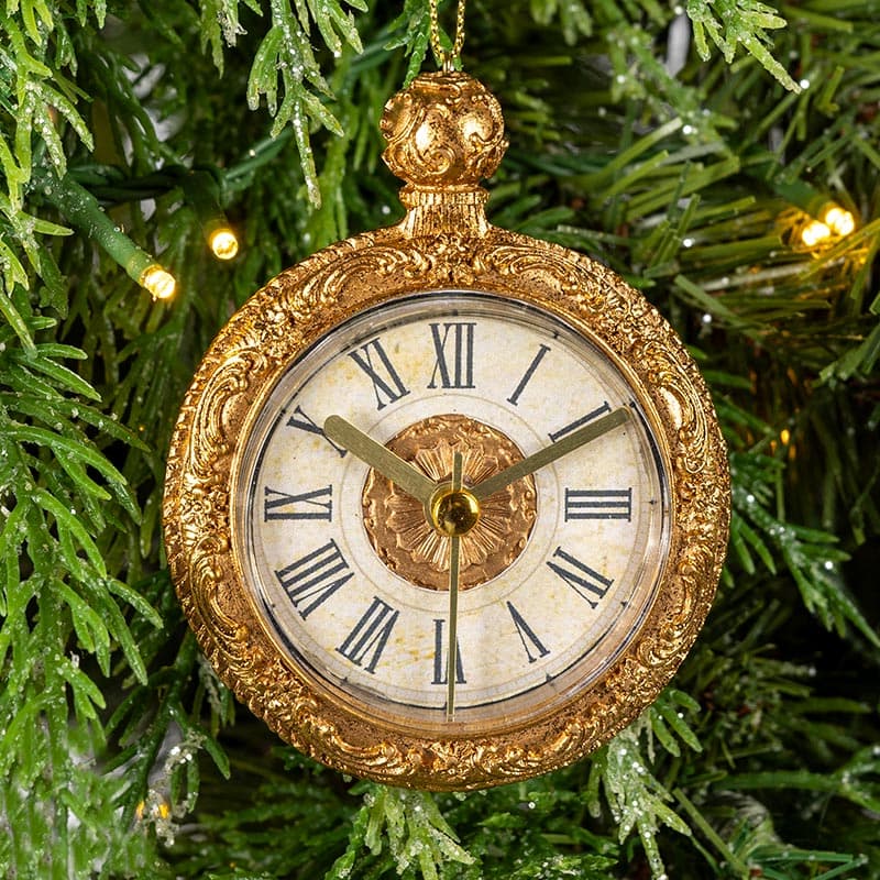 Vintage Look Pocket Watch Ornament Cracker Barrel