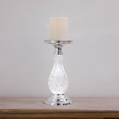 Glitter Globe Candle Holder with Candle