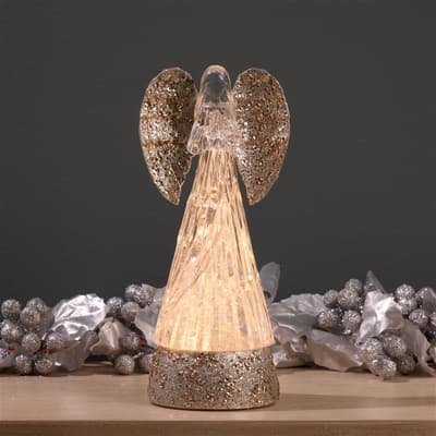 Angel Gold Wings Glitter Globe