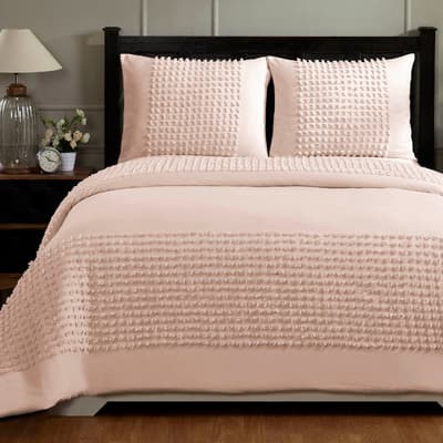 Olivia Peach Tufted Chenille Comforter - Twin