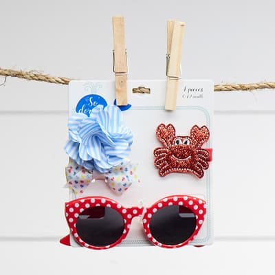 Infant Polka Dot Sunglasses with Clips Set