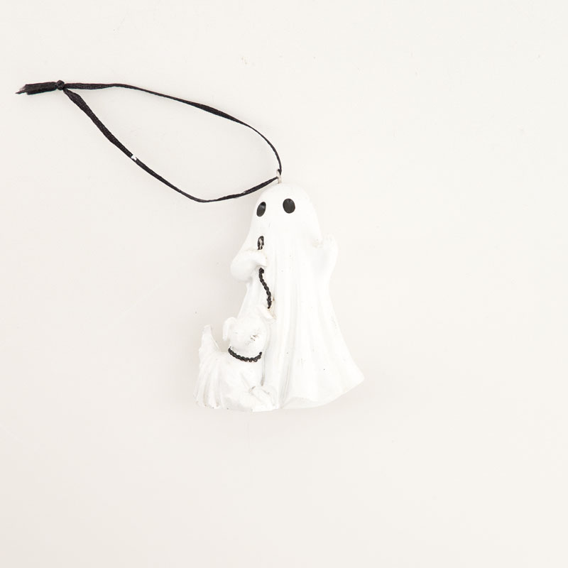 Resin Ghost Walking Dog Ornament - Cracker Barrel