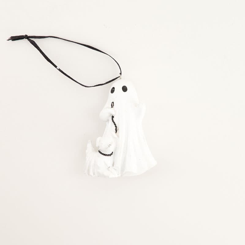 Resin Ghost Walking Dog Ornament - Cracker Barrel
