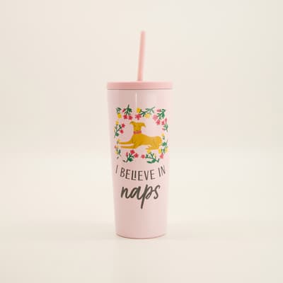 Believe In Naps 22 Oz. Tumbler with Straw