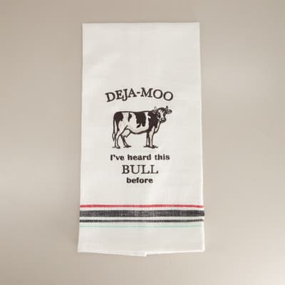 Deja-Moo Tea Towel