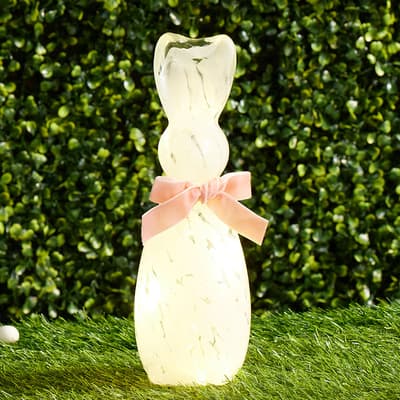 Light Up Glass Bunny - White