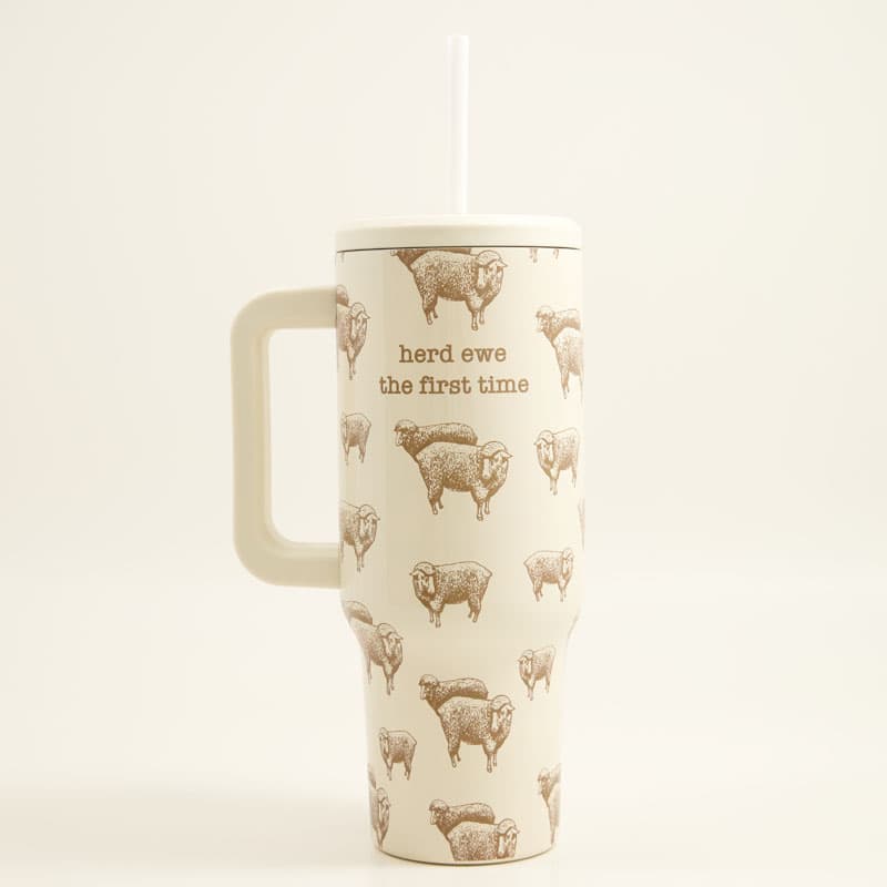 Heard Ewe 40 Oz. Tumbler with Straw - Cracker Barrel