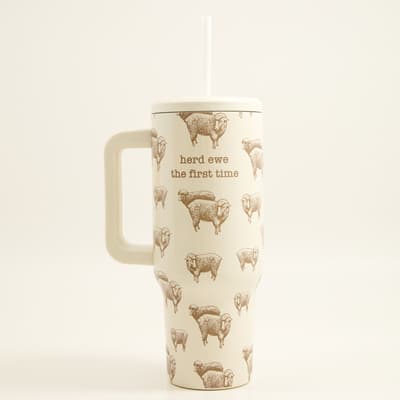 Heard Ewe 40 Oz. Tumbler with Straw
